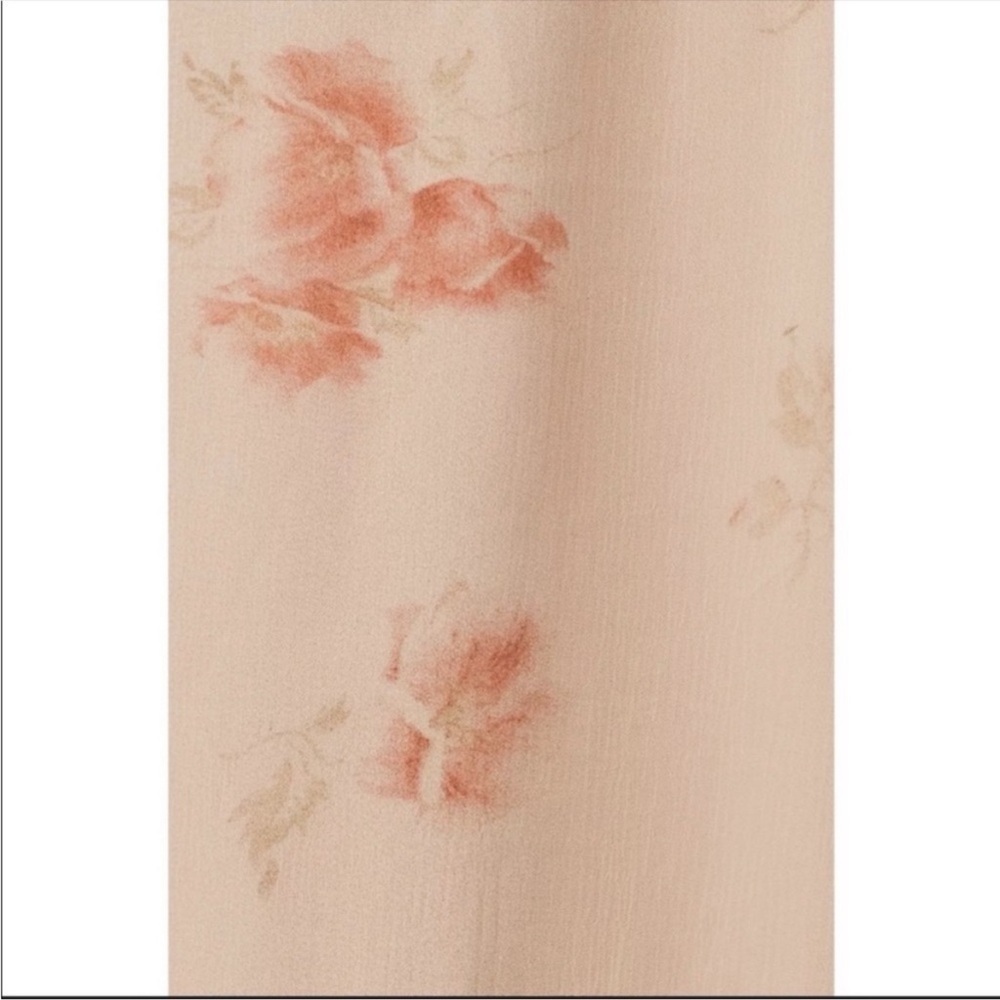ANTHROPOLOGIE BHLDN Blush Floral Chiffon Ruffle Maxi Dress Bridesmaid Gown NWT - Picture 5 of 11